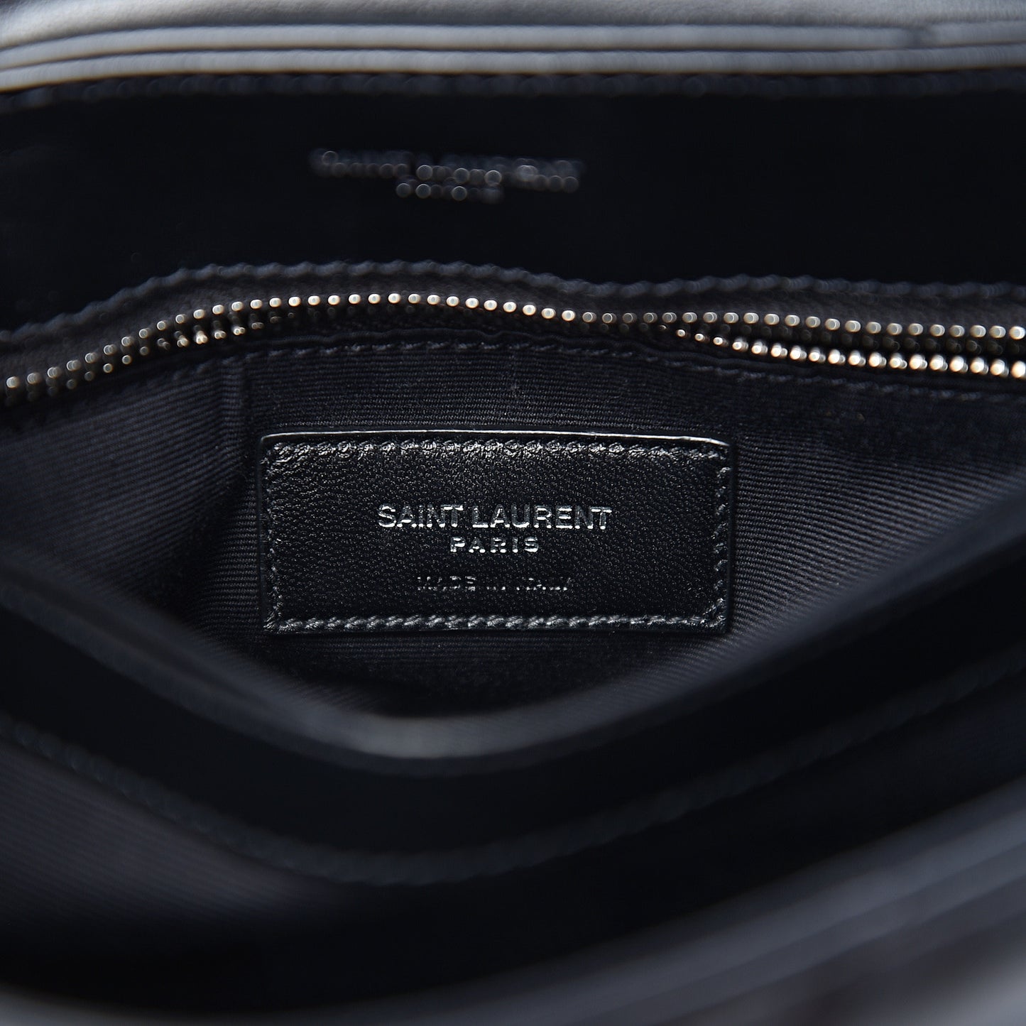 Calfskin Y Quilted Monogram Toy Loulou Crossbody Bag Black