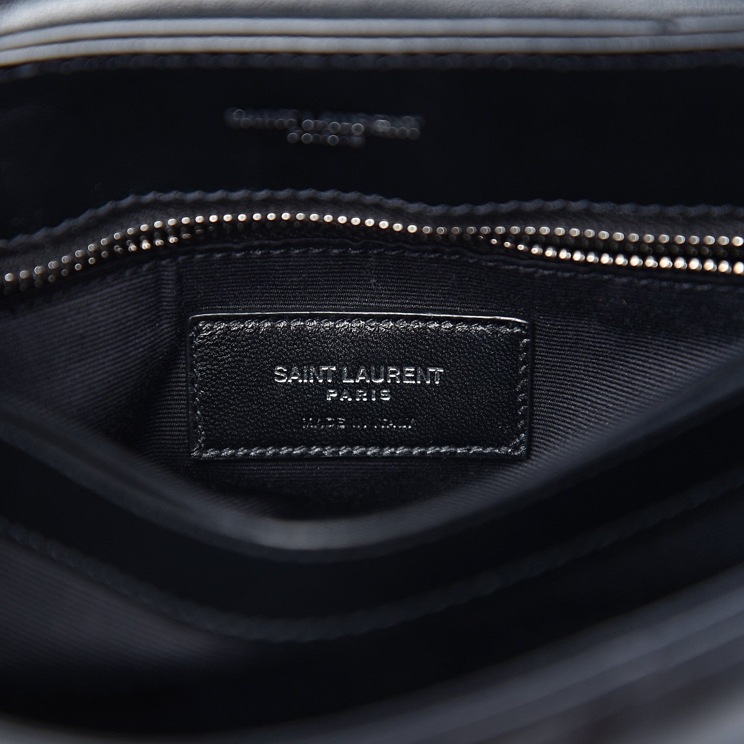 Saint Laurent Calfskin Y Quilted Monogram Toy Loulou Crossbody Bag Black 6 of 9