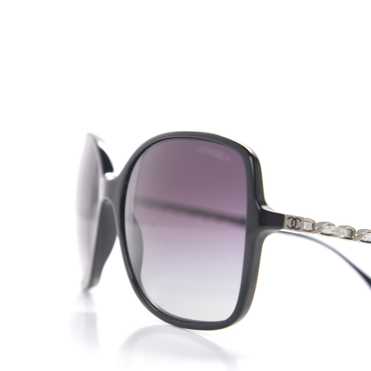 Chanel Lambskin Square Chain Sunglasses 5210-Q Black 7 of 8