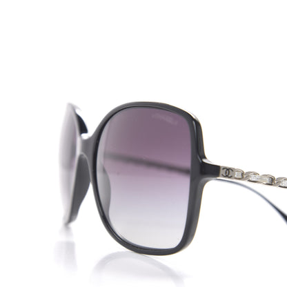 Chanel Lambskin Square Chain Sunglasses 5210-Q Black 7 of 8