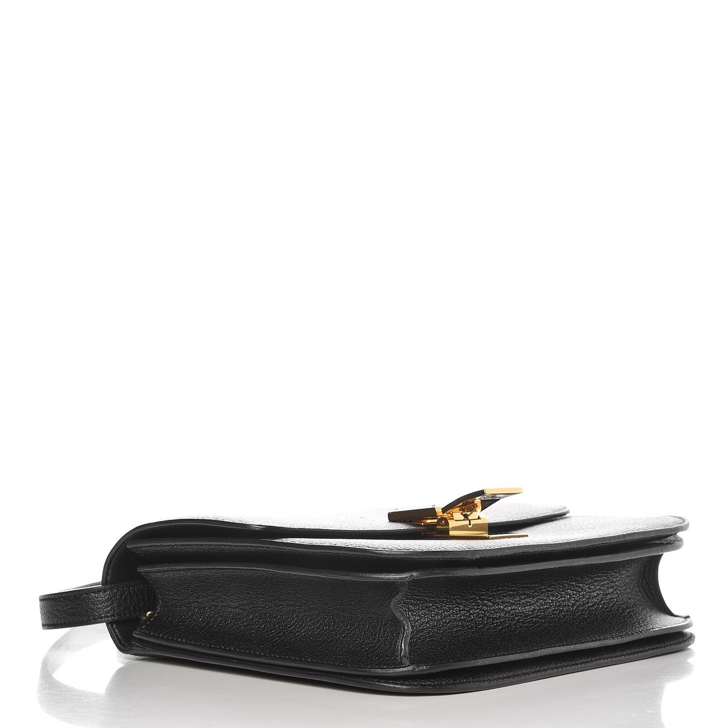 Goatskin Medium Classic Box Flap Bag Black