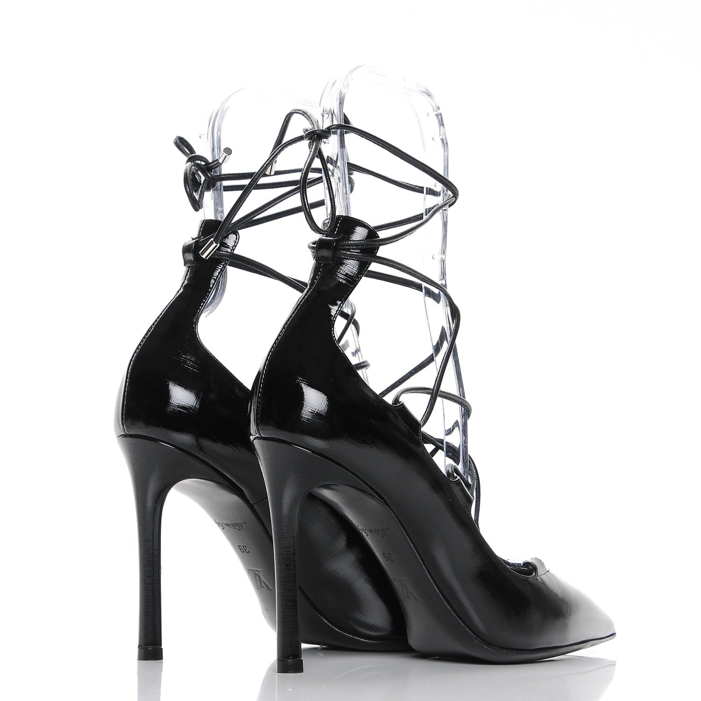 Patent Calfskin Cover Girl Pumps 39 Black