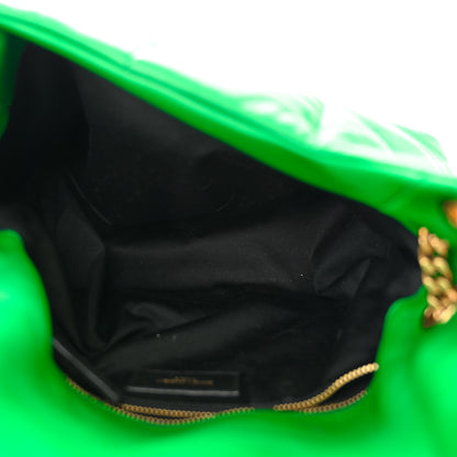 Saint Laurent Lambskin Quilted Small Loulou Puffer Monogram Chain Satchel New Vert 5 of 10