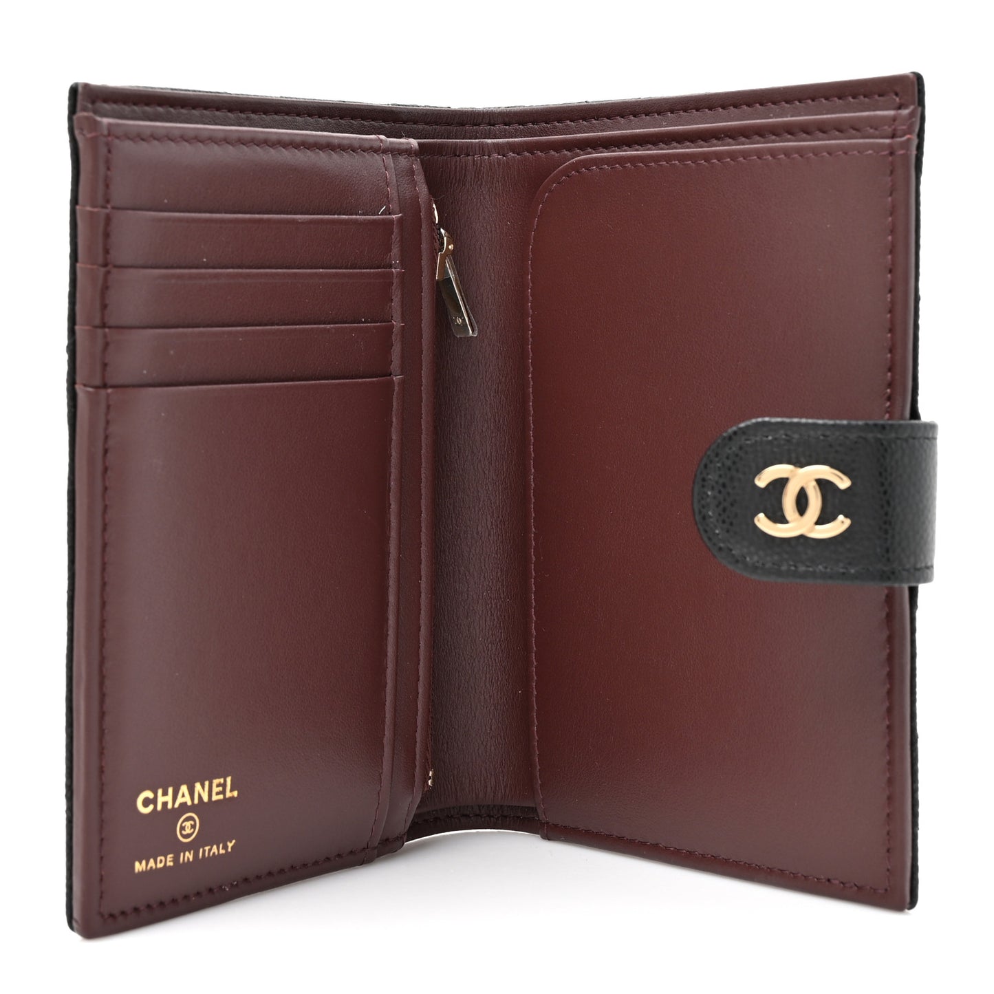 Caviar Quilted Passport Holder Black