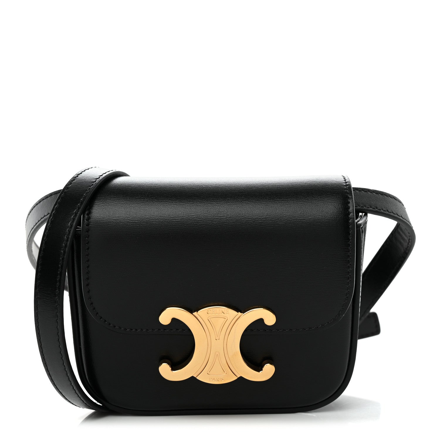 Celine Shiny Calfskin Mini Claude Black 1 of 11