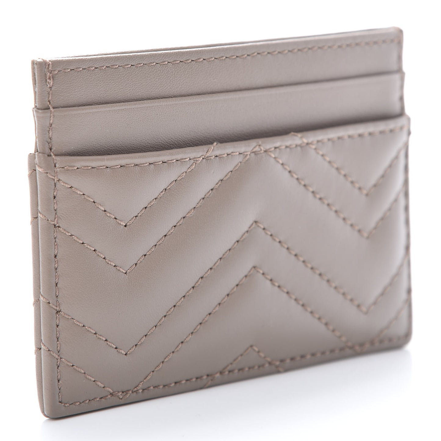Calfskin Matelasse GG Marmont Card Holder Porcelain Rose