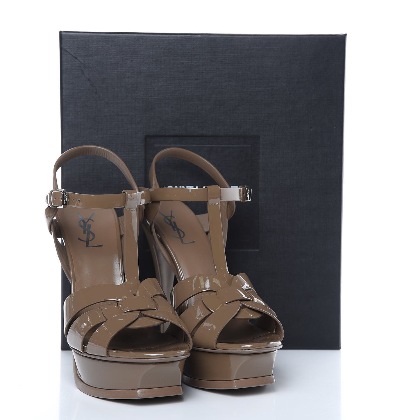 Patent Tribute 105 Platform Sandals 39 Taupe