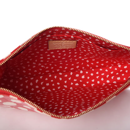 Louis Vuitton Vernis Kusama Infinity Dots Pochette Accessories Red 5 of 7