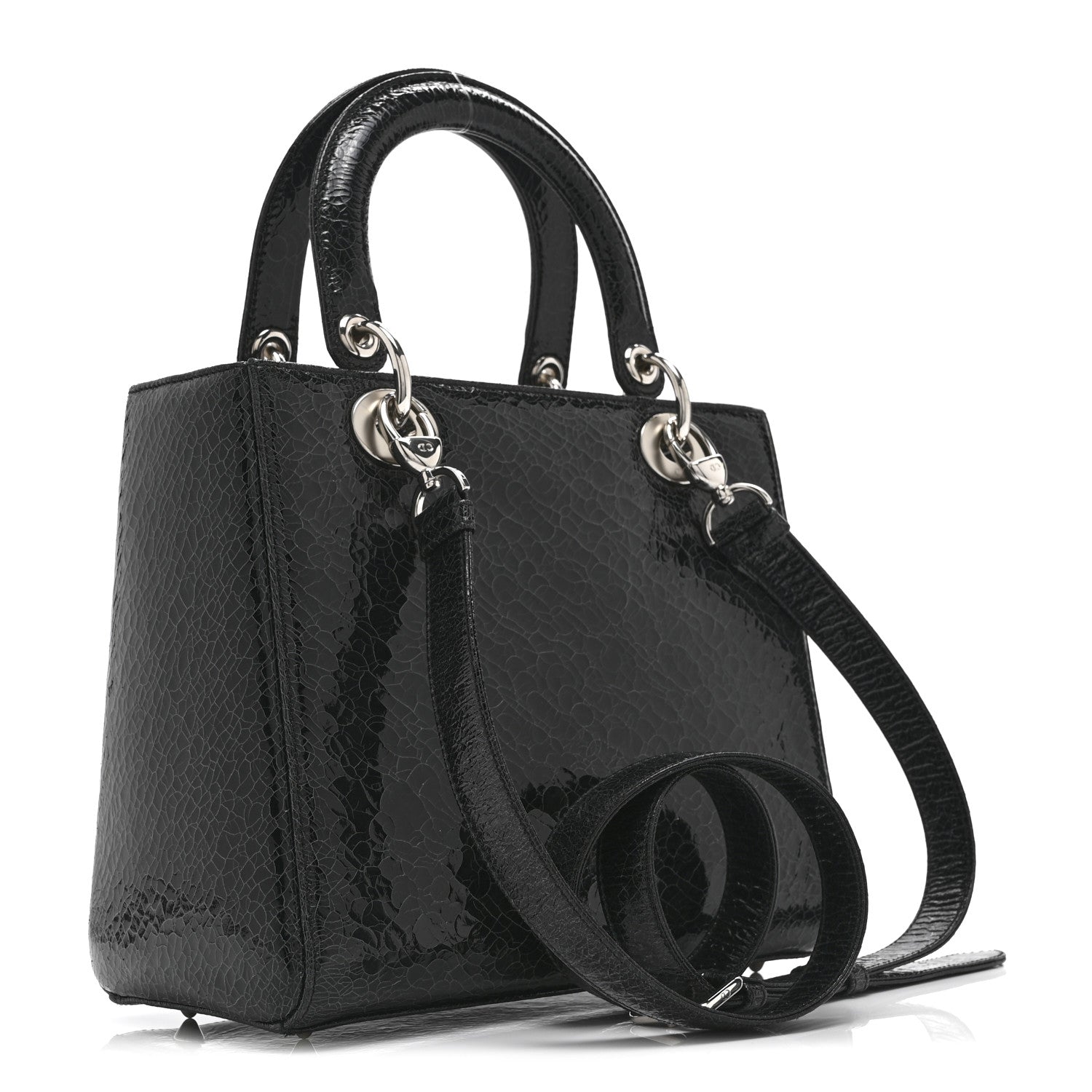 ディオール/クリスチャンディオール - Christian Dior Ceramic Effect Deerskin Jeweled Swan Lady Dior