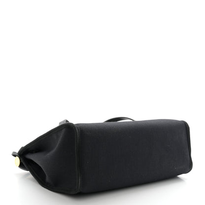 Hermes Military Toile Vache Hunter Herbag Zip PM 31 Black 5 of 10