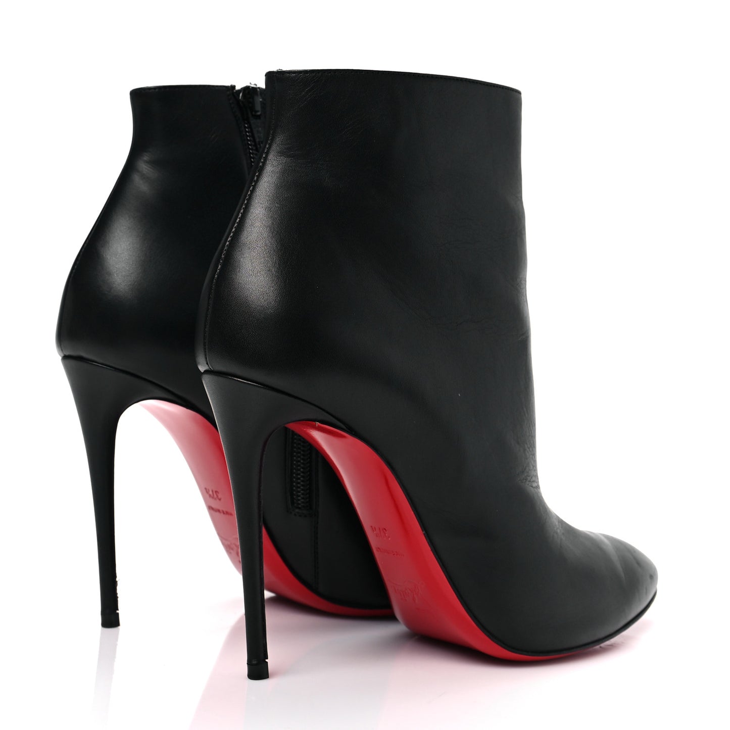Calfskin Eloise Booty 100 Ankle Boots 37.5 Black