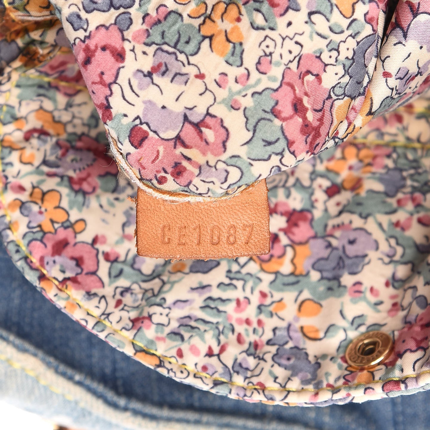 Denim Patchwork Cabby Tote Blue