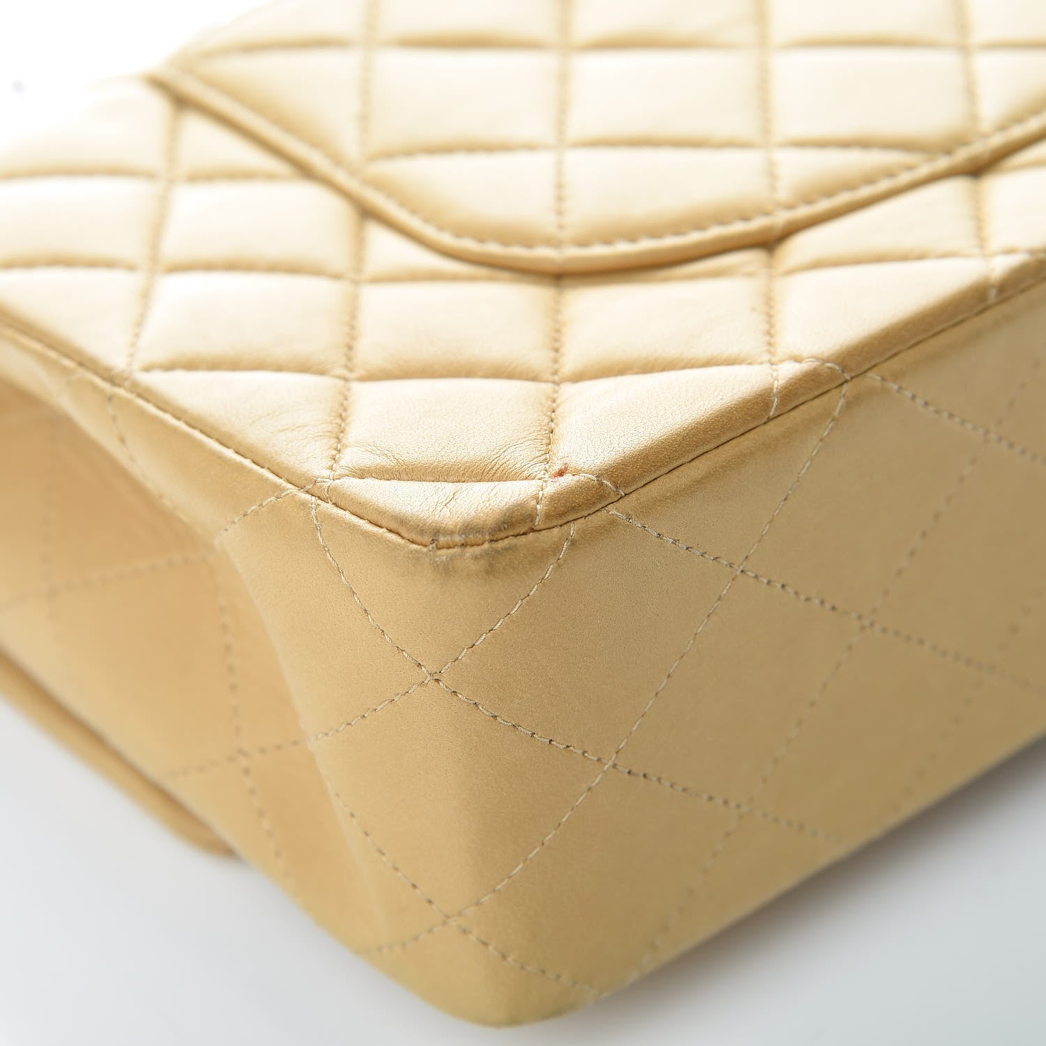 Chanel Lambskin Quilted Medium Double Flap Beige 17 of 20