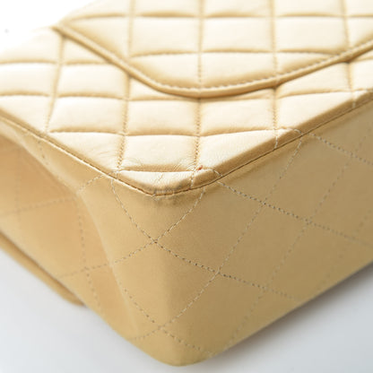 Chanel Lambskin Quilted Medium Double Flap Beige 17 of 20