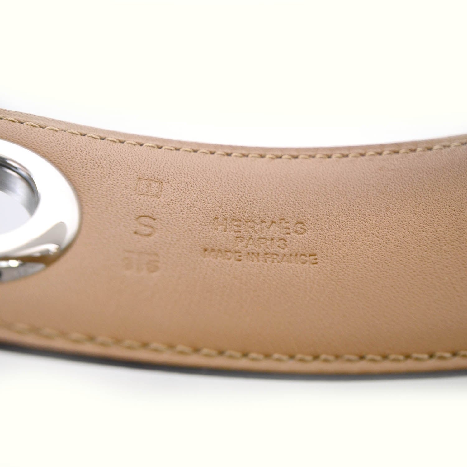 Hermes Epsom Monogram Kimono Belt w 24 Faubourg Twilly Blanc 3 of 5