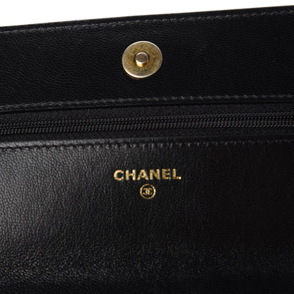 Chanel Goatskin Quilted 19 Wallet On Chain WOC Black 8 of 12