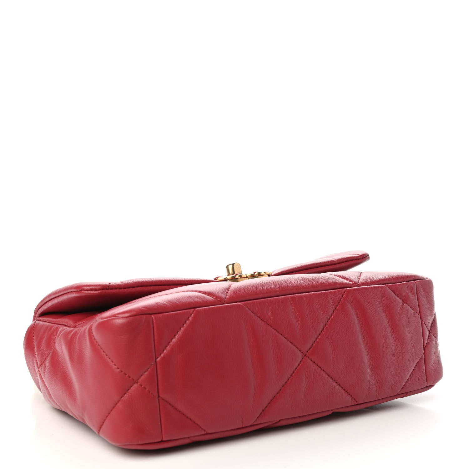 Chanel Lambskin Quilted Medium Chanel 19 Flap Red 4 of 10