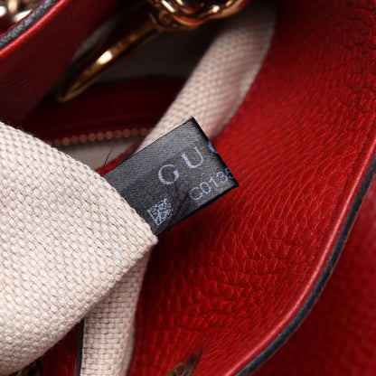 Gucci Pebbled Calfskin Medium Soho Chain Shoulder Bag Tabasco Red 8 of 11