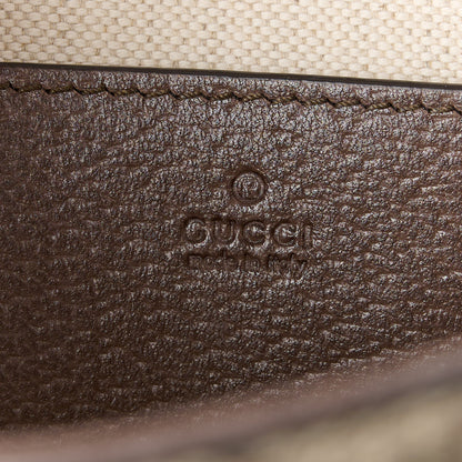 Gucci GG Supreme Monogram Textured Dollar Calfskin Web Mini Ophidia Envelope Shoulder Bag Beige Ebony 6 of 10