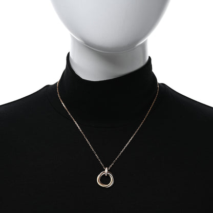 Cartier 18K Pink White Yellow Gold Diamond Trinity Pendant Necklace 2 of 5