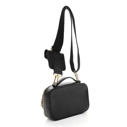 Louis Vuitton Calfskin Monogram Embossed Utility Crossbody Black 4 of 13