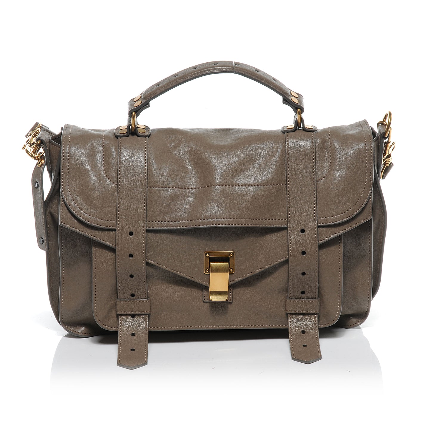 Lambskin PS1 Medium Satchel Smoke