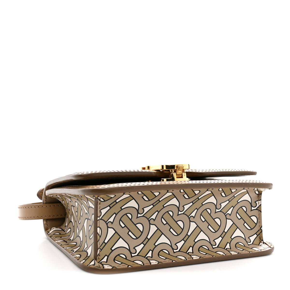 Burberry Calfskin Monogram Mini TB Bag Beige 4 of 14