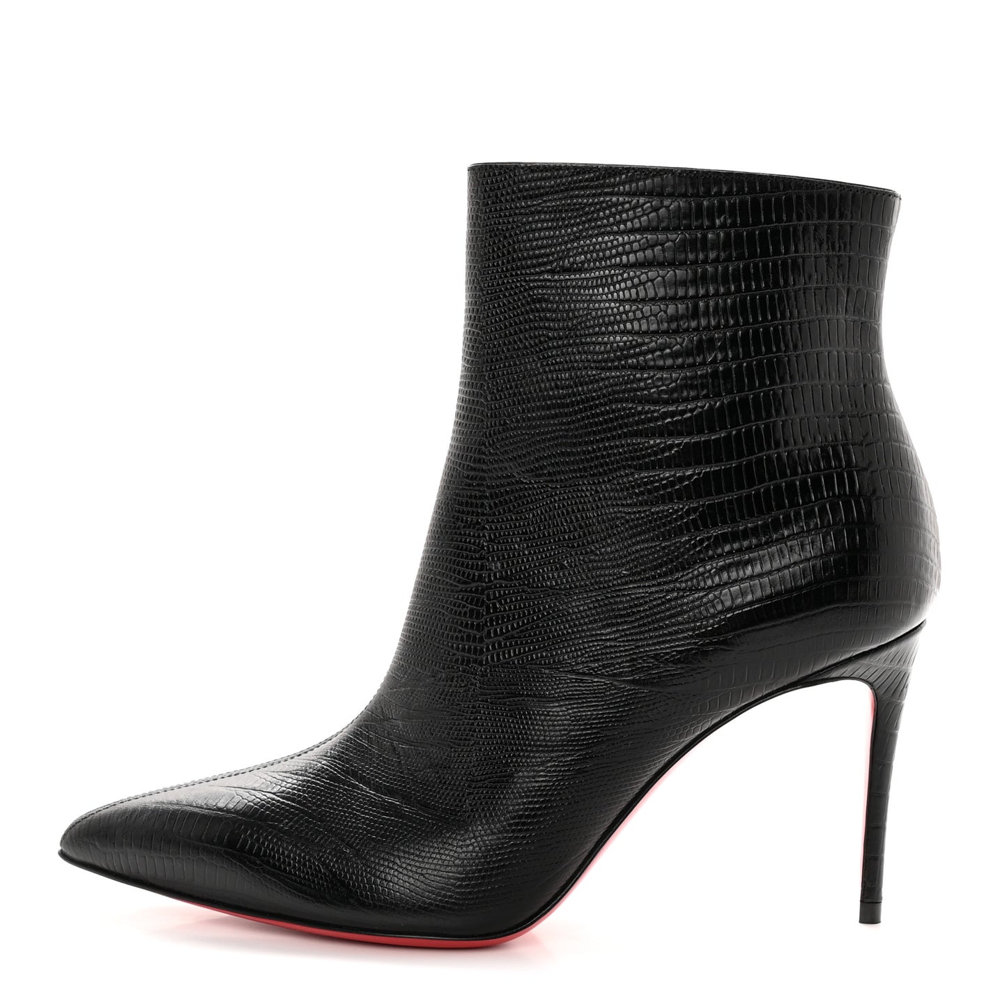 Calfskin Lizard Embossed So Kate Booty 85 Ankle Boots 37.5 Black