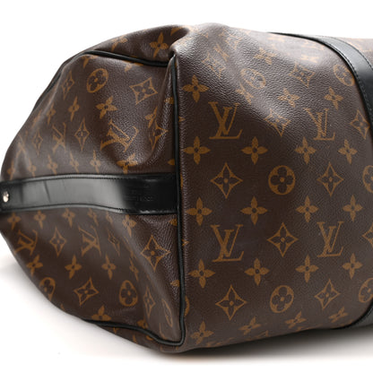 Louis Vuitton Monogram Macassar Keepall Bandouliere 45 8 of 11