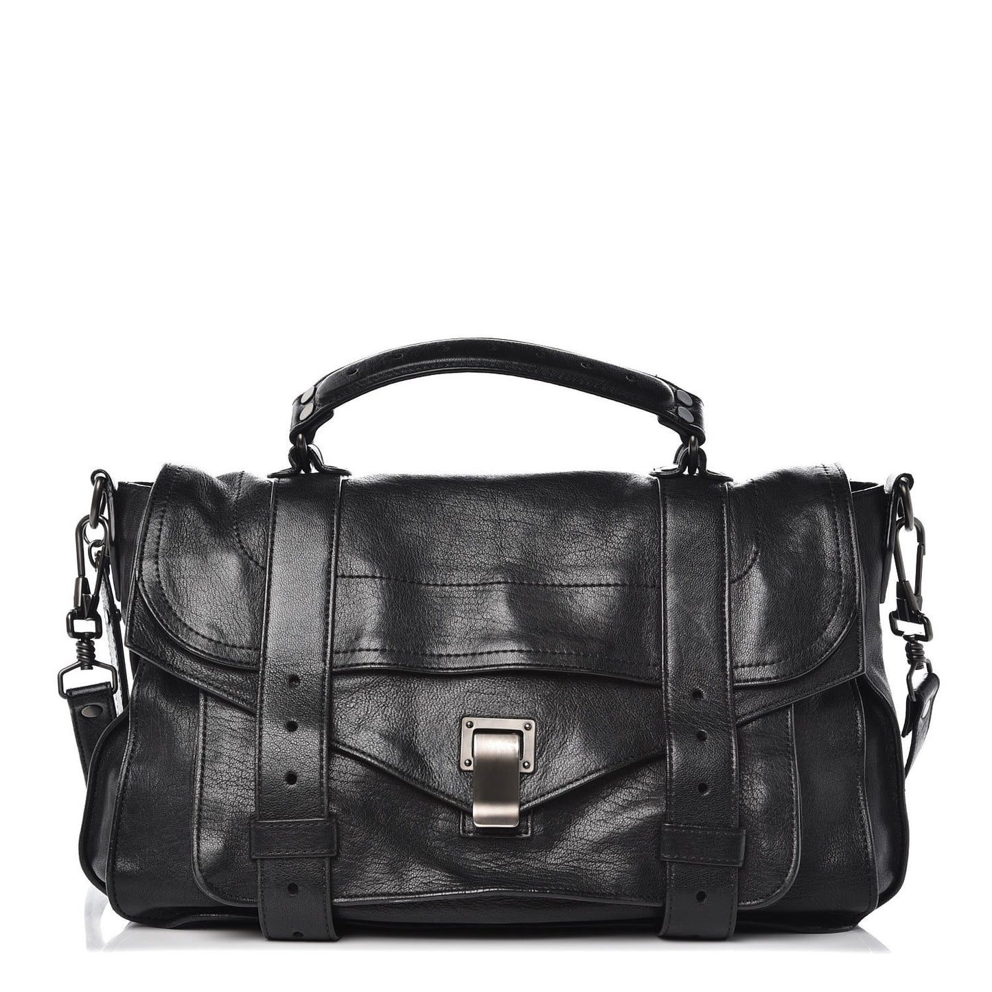 Lambskin Medium PS1 Satchel Black