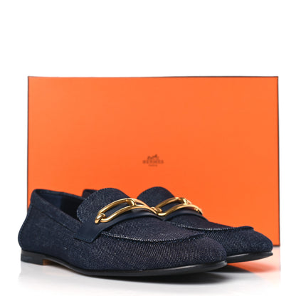Hermes Denim Colette Loafers 37 Bleu Indigo 8 of 8