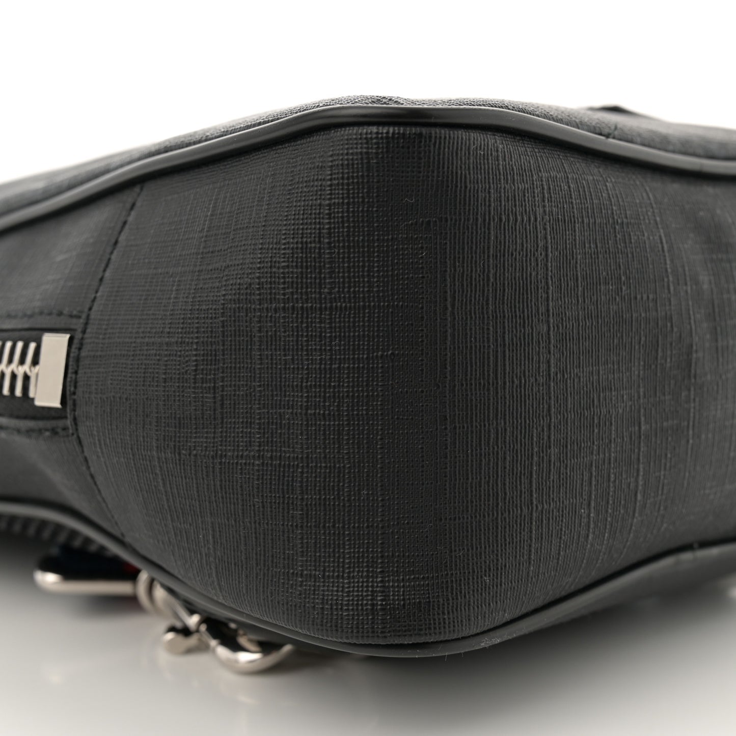 GG Supreme Monogram Web Belt Bag Black Grey