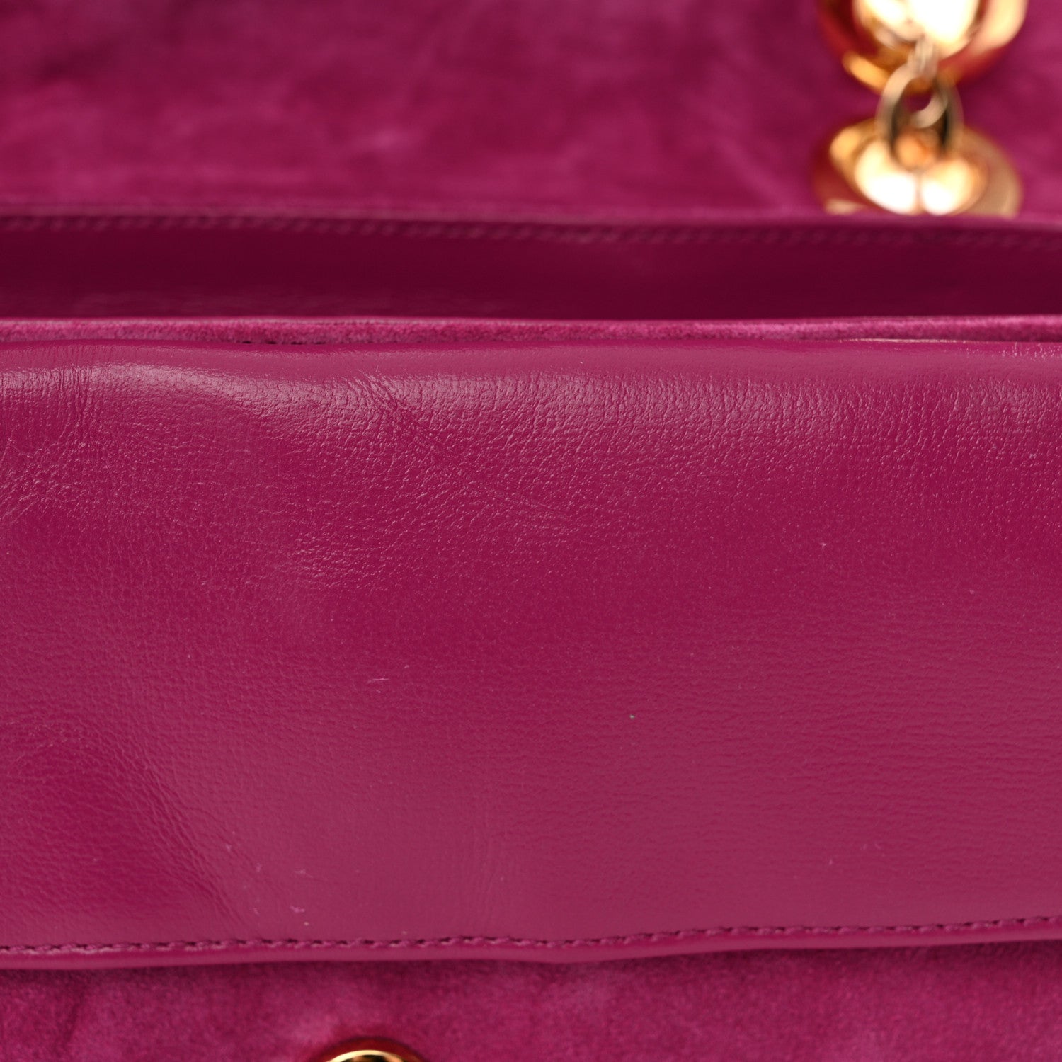 Gucci Suede Azalea Calfskin Small Marina Chain Shoulder Bag Fuchsia 9 of 13