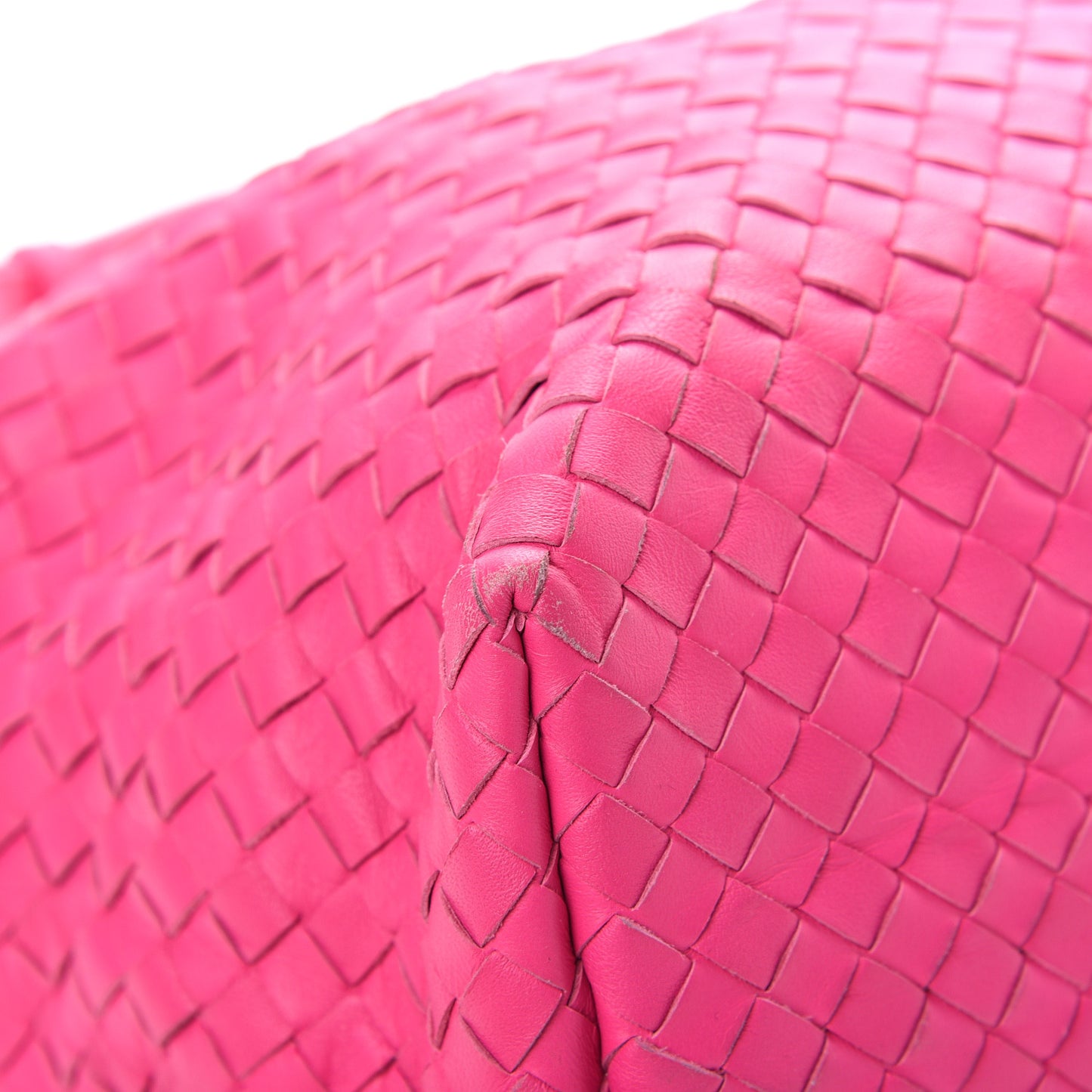 Nappa Intrecciato Medium Garda Bag Rosa Shock