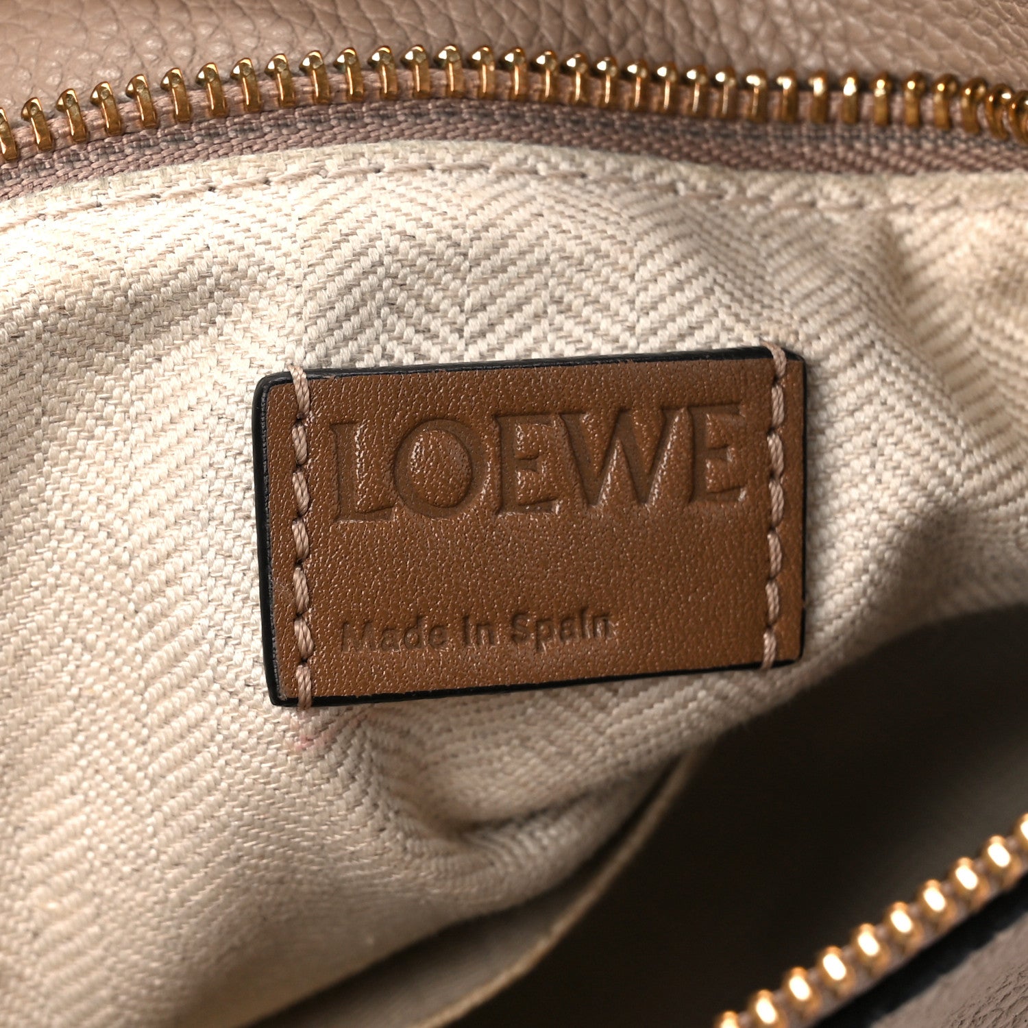 Loewe Grained Calfskin Small Puzzle Bag Sand Mink 6 of 10