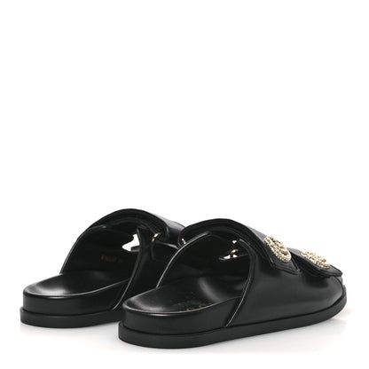 Gucci Nappa Double G Crystal Womens Isla Dad Sandals 38 Black 5 of 11
