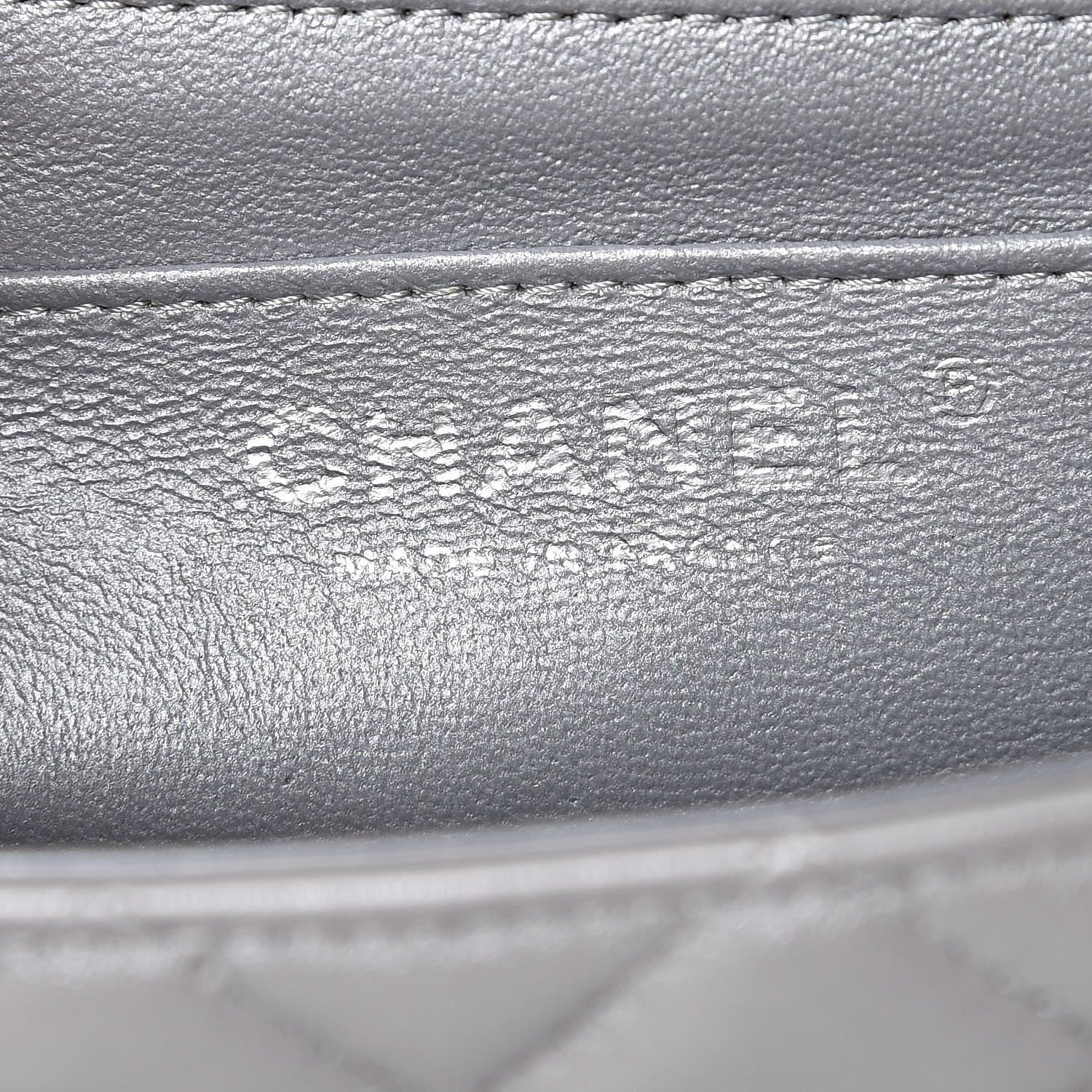 Chanel Metallic Lambskin Quilted Mini Rectangular Flap Silver 6 of 10