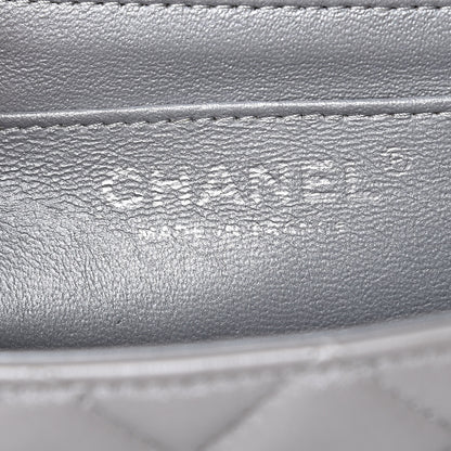 Chanel Metallic Lambskin Quilted Mini Rectangular Flap Silver 6 of 10