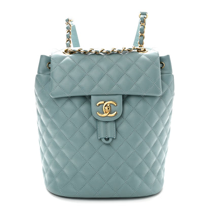 Chanel Lambskin Quilted Small Urban Spirit Backpack Blue 1 of 9