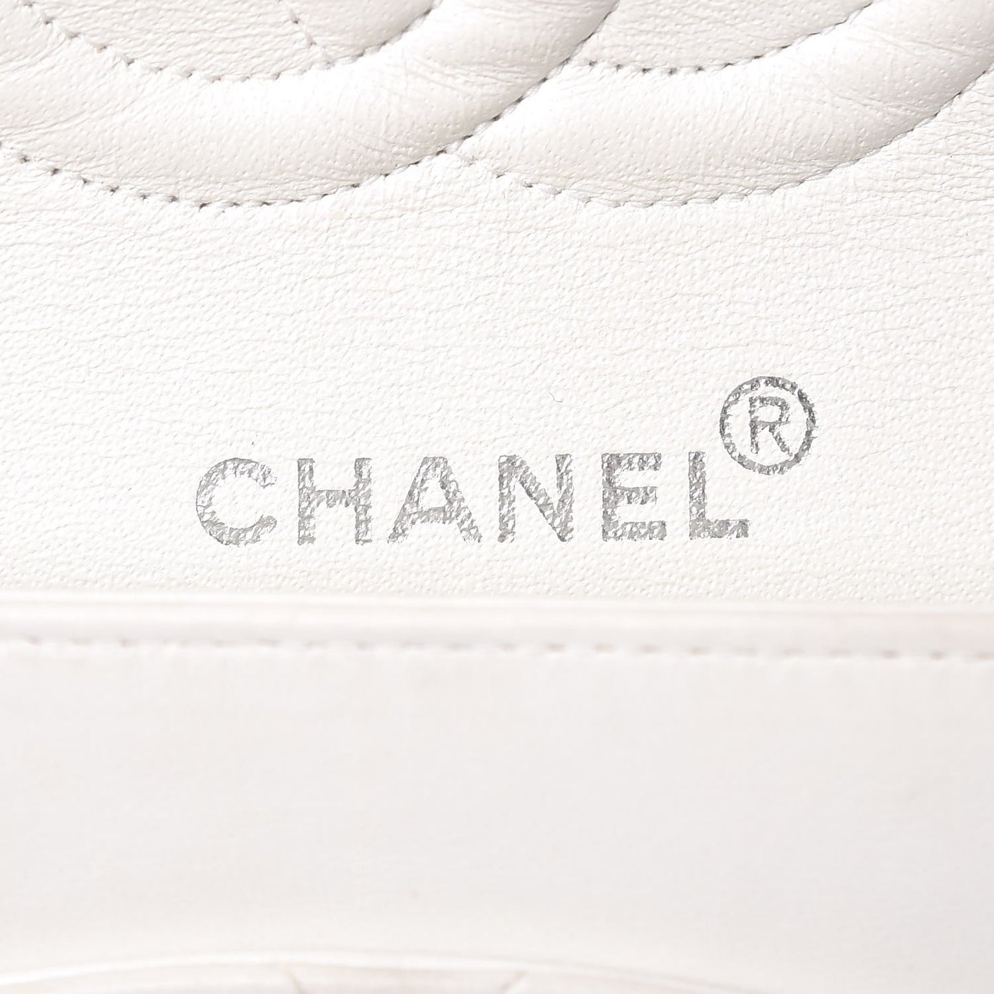 Lambskin Quilted Medium Double Flap White
