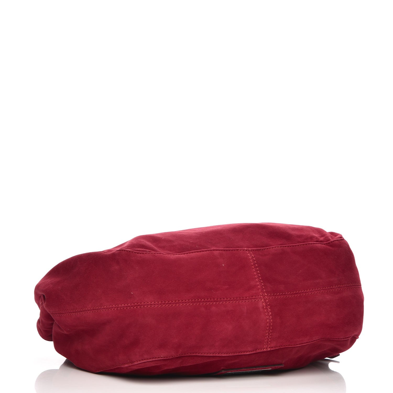 Valentino Garavani Suede Medium Nuage Bow Hobo Burgundy 4 of 7