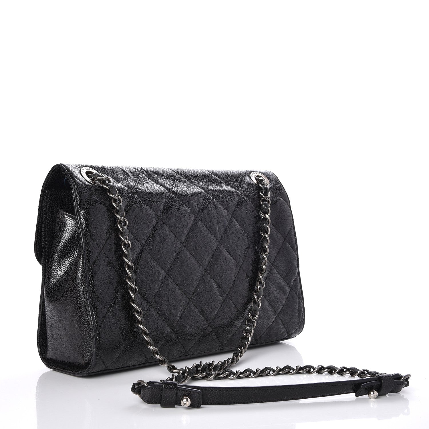 Chanel Crumpled Grained Calfskin Medium CC Crave Flap Black 3 of 8
