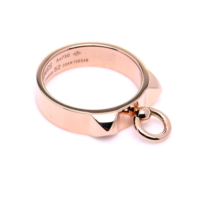Hermes 18K Rose Gold PM Collier De Chien Ring 52 6 4 of 6