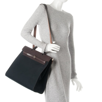 Hermes Toile Vache Hunter Herbag Zip 39 MM Black 2 of 8