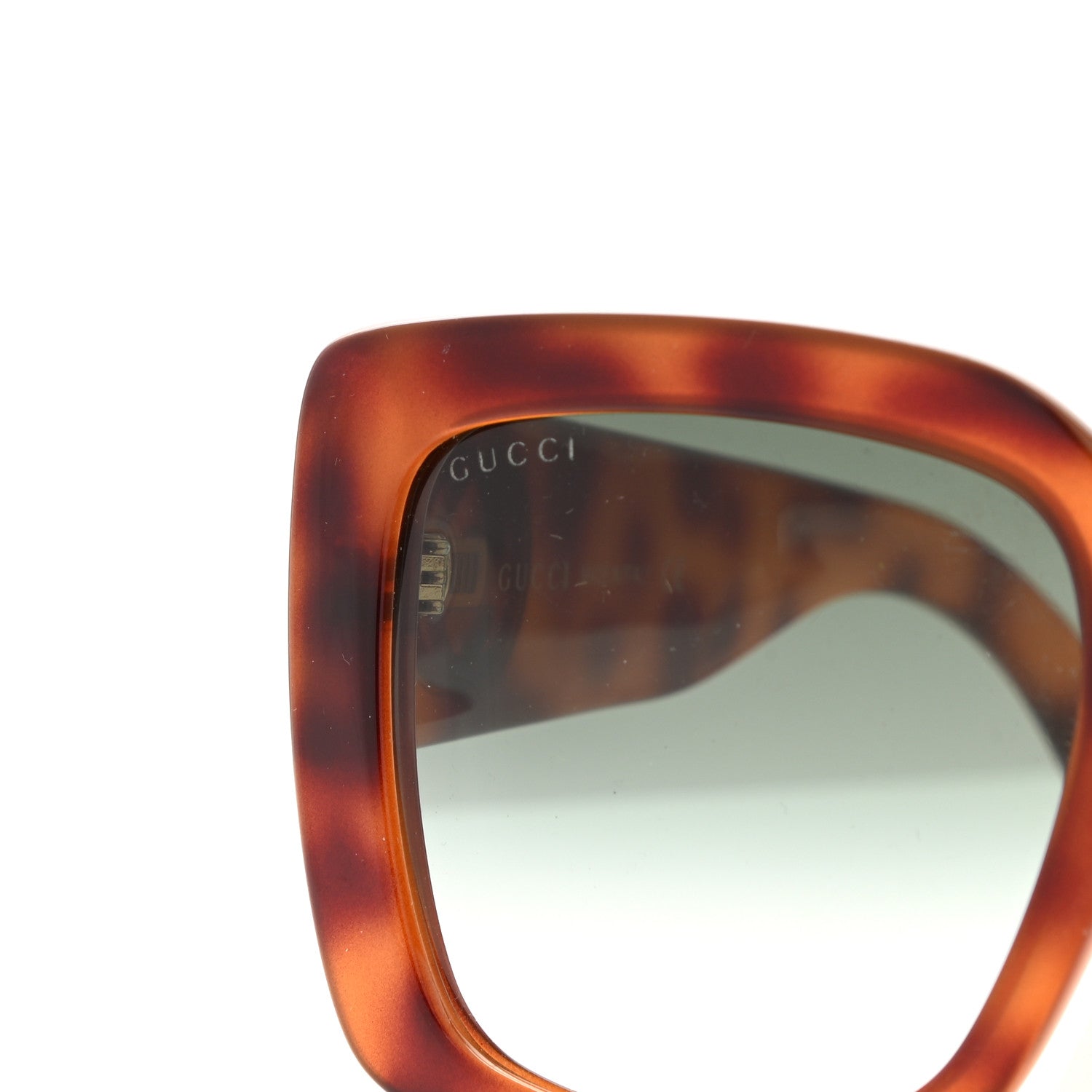 Gucci Acetate Square Frame Sunglasses GG0141S Tortoise 7 of 8