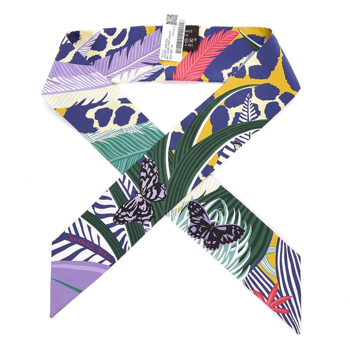 Silk Jaguar Quetzal Twilly Jaune Vert Mauve