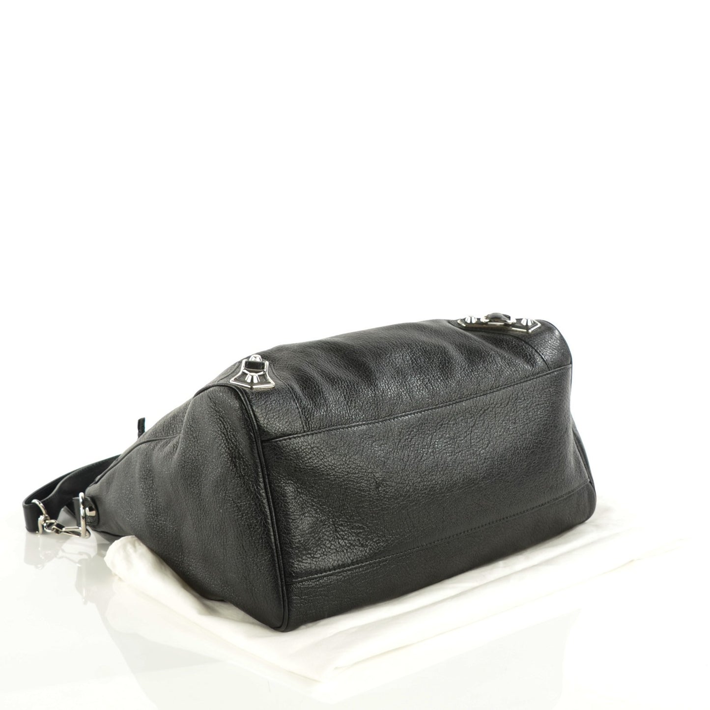 Chevre Silver Metallic Edge Hardware Velo Black