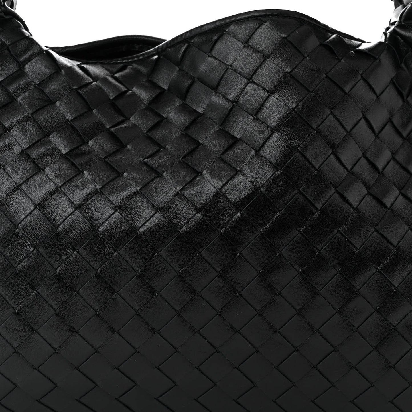 Calfskin Intrecciato Small Hop Black