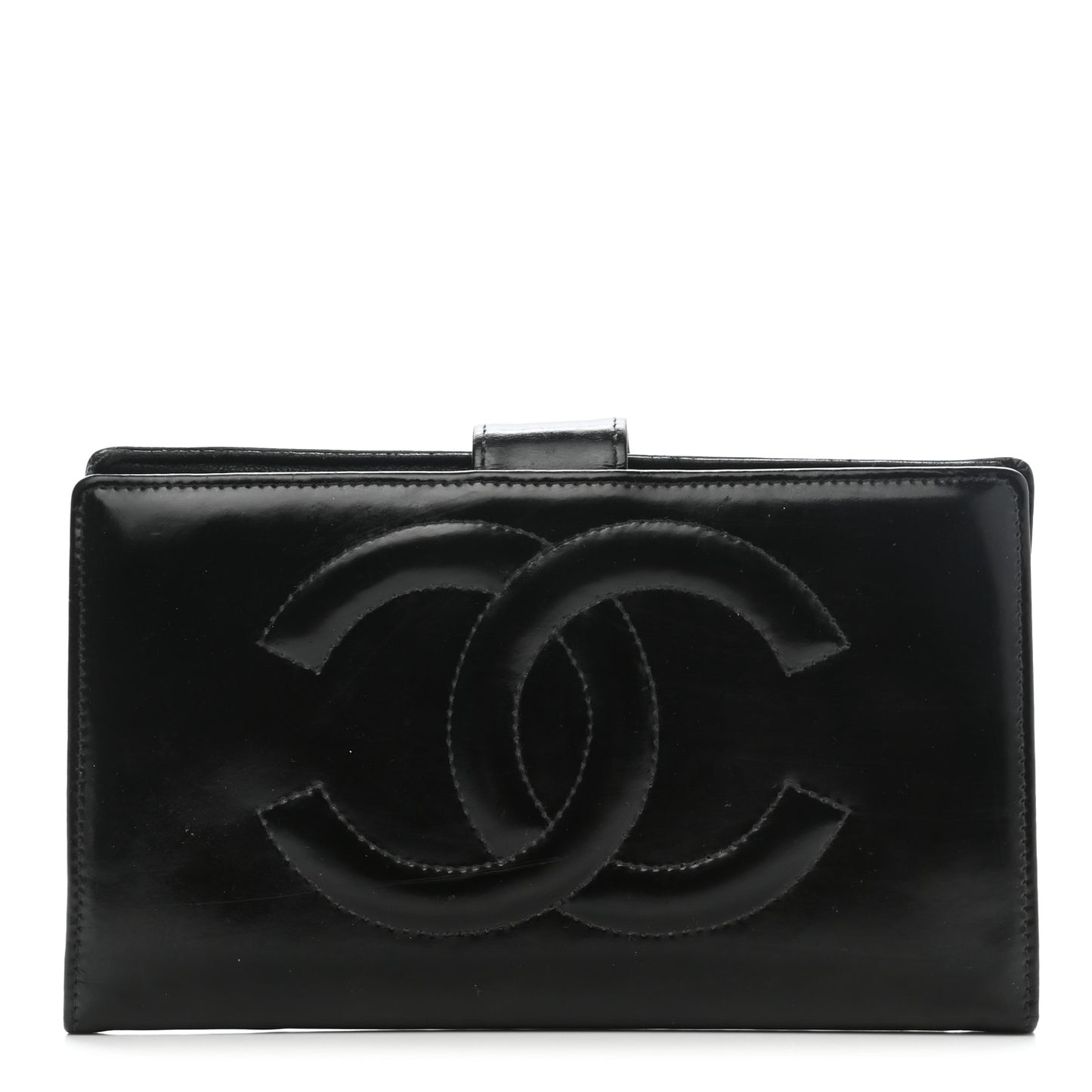 Patent Timeless CC French Wallet Black