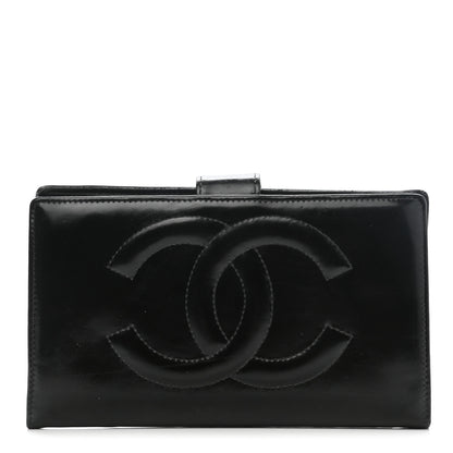 Chanel Patent Timeless CC French Wallet Black 1 of 9